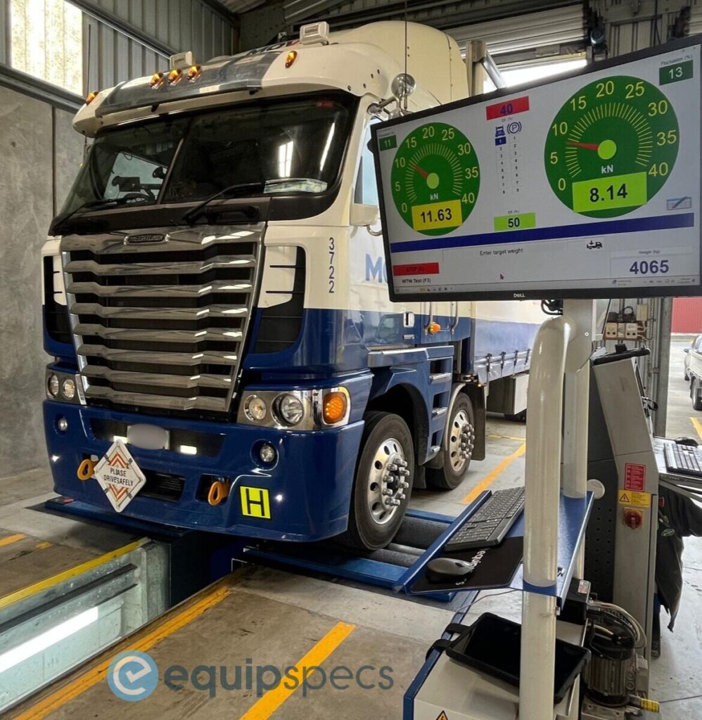 truck on the new FRU 4 roller brake tester as part of a vehicle workshop upgrade.