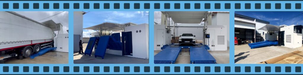 Image showing various pictures of the Ryme Worldwide Mobile Testing Unit