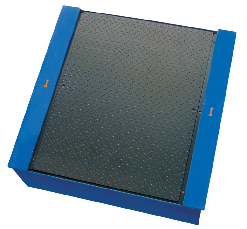 The ALU step aligner that can be included in the Ryme Worldwide Universal Mobile Container mobile inspection unit.