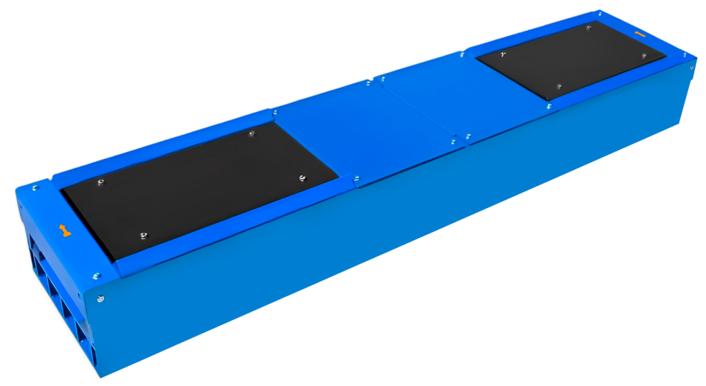 The BSU suspension bench that can be included in the Ryme Worldwide Universal Mobile Container mobile inspection unit.