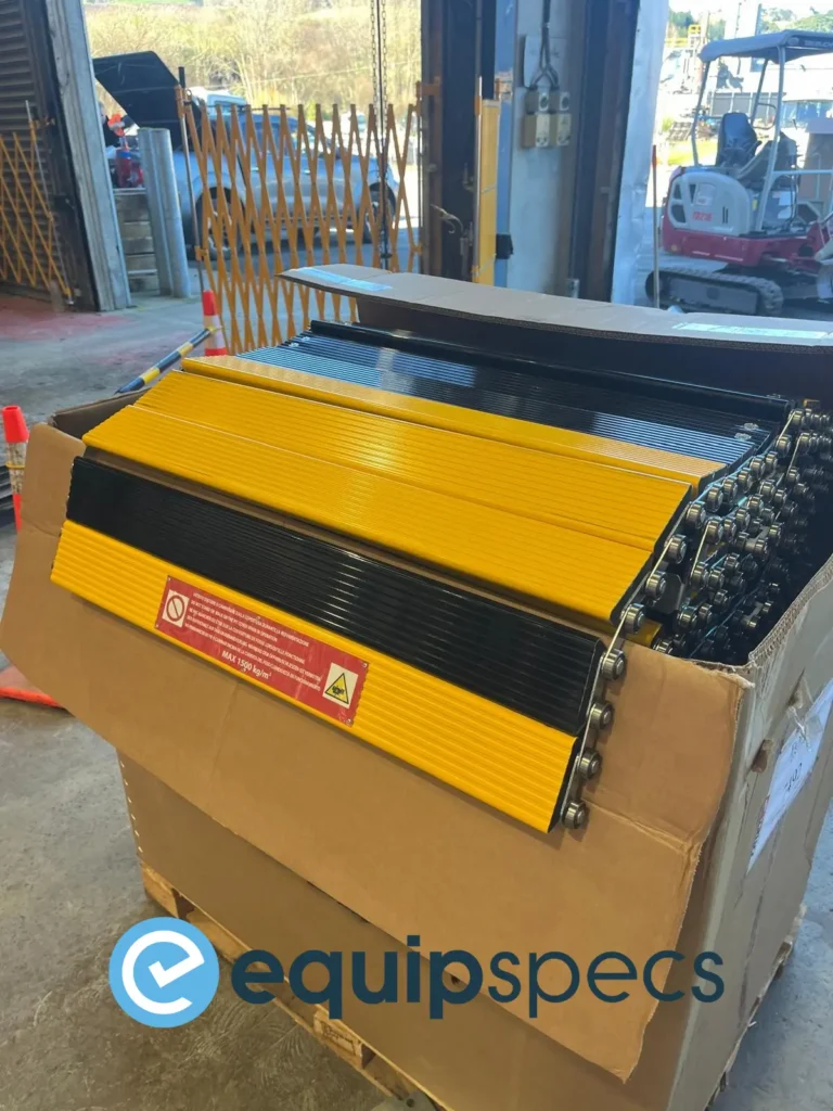 Automatic, Air operated pit cover in it's box waiting to be installed by EquipSpecs technicians. 