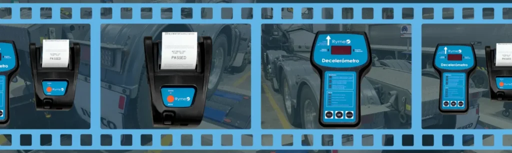 A film strip showing a product image of the Ryme Worldwide BrakeCheck Decelerometer supplied across New Zealand by EquipSpecs.