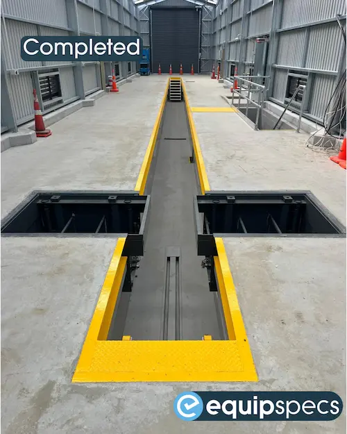 Completed EquipSpecs prefabricated steel inspection pit at NZTA South Auckland.