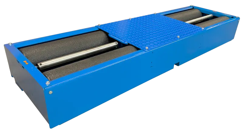 FRL 5.5 roller brake tester in Ryme Worldwide blue finish — EquipSpecs NZ