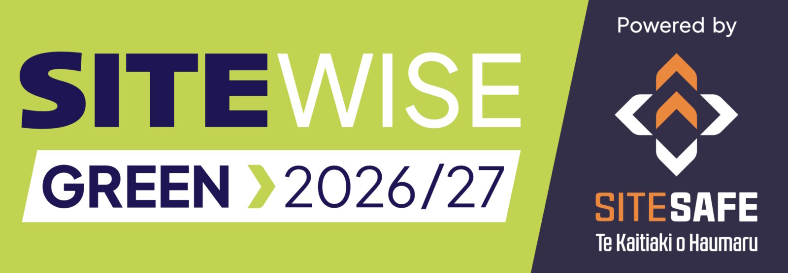 Equip Specs SiteWise Green health and safety prequalification badge for 2026–2027